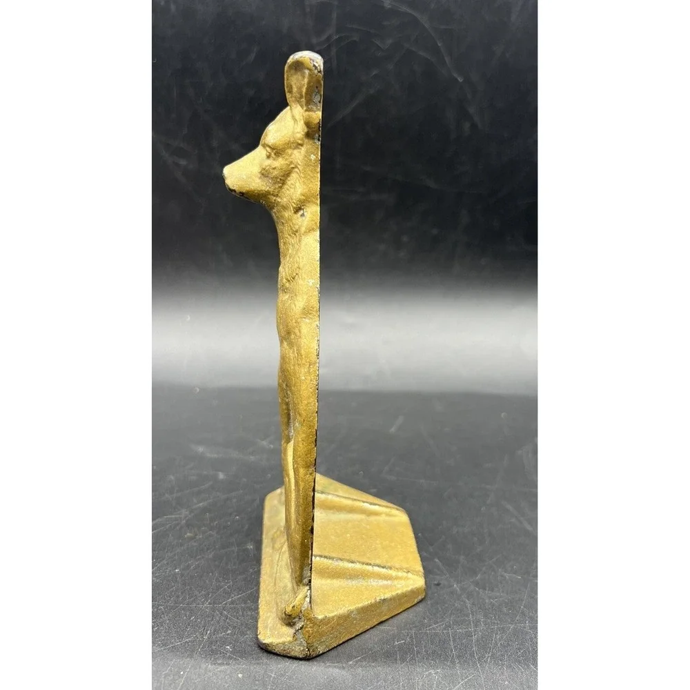 Antique/ Vintage German Shepherd Cast Iron Doorstop 6.25